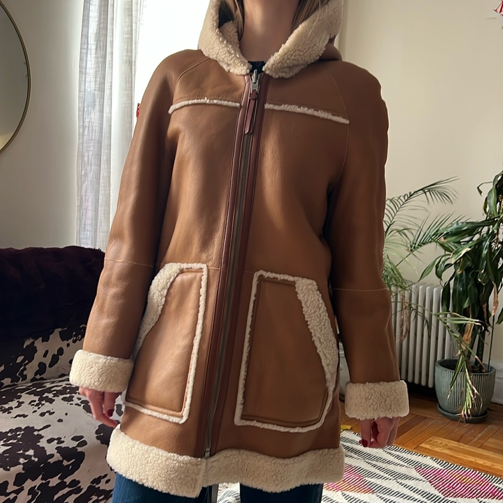 Coach Brown Shearling Coat